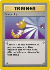 A picture of the Scoop Up Pokemon card from Base Set